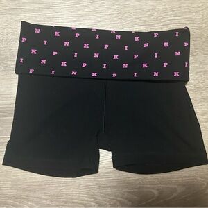 Pink fold over shorts